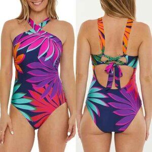 (●'◡'●)TRINA TURK Reversible Wailea One-piece Swimsuit(●'◡'●)